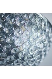Netlighting Chryla 3 Light Bathroom Flush Ceiling Light Chrome Clear Crystal Detail IP44 G9 - thumbnail 6