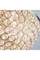 Netlighting Chryla 3 Light Bathroom Flush Ceiling Light Chrome Clear Crystal Detail IP44 G9 - thumbnail 5
