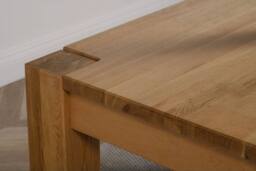 Thats Furniture Kuba 180 x 90 cm Chunky Oak Dining Table & 8 Montana Leather Chairs in Red - thumbnail 5