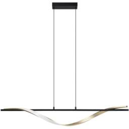 Loops Stylish Black & Brushed Brass LED Pendant Light for Modern Interiors - thumbnail 3