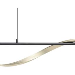 Loops Stylish Black & Brushed Brass LED Pendant Light for Modern Interiors - thumbnail 5