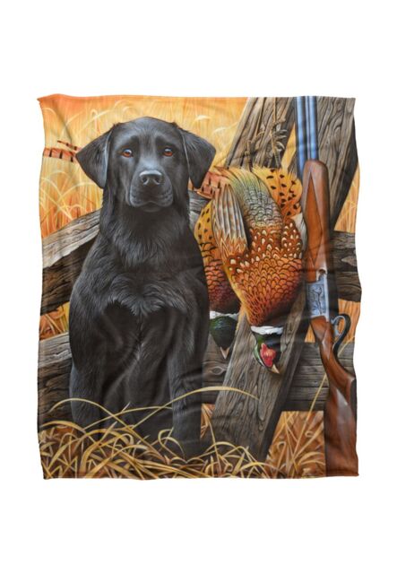 JQ Licensing Jg-Jp Labrador Hunting Dog Silky Touch Super Soft Throw Blanket 152 X 127 cm in White - image 1