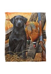 JQ Licensing Jg-Jp Labrador Hunting Dog Silky Touch Super Soft Throw Blanket 152 X 127 cm in White - thumbnail 1