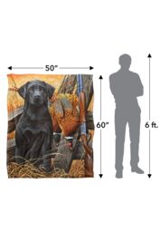 JQ Licensing Jg-Jp Labrador Hunting Dog Silky Touch Super Soft Throw Blanket 152 X 127 cm in White - thumbnail 5