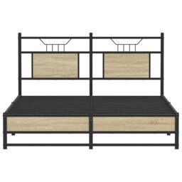 Berkfield Home Bed Frame without Mattress Sonoma Oak 140x190 cm Engineered Wood in Light Tan - thumbnail 6