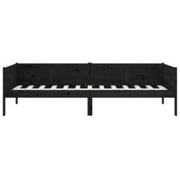 Berkfield Home Day Bed Black Solid Wood Pine 90x190 cm - thumbnail 5