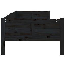 Berkfield Home Day Bed Black Solid Wood Pine 90x190 cm - thumbnail 6