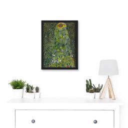 Artery8 Gustav Klimt The Sunflower 1907 Old Master Painting Artwork Framed Wall Art Print A4 in Black - thumbnail 2