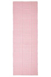 Homescapes Cotton Gingham Check Hand Woven Hall Runner, 66 x 200 cm in Pink - Size: 66 cm x 200 cm - thumbnail 2