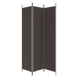Berkfield Home Durable 3-Panel Room Divider Brown 150x220 cm Fabric - thumbnail 5
