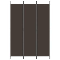 Berkfield Home Durable 3-Panel Room Divider Brown 150x220 cm Fabric