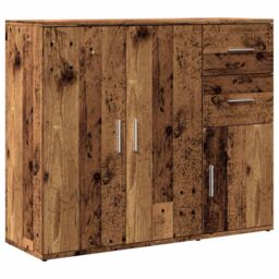 Berkfield Home Sideboard Old Wood 91x29.5x75 cm Engineered Wood in Brown - thumbnail 2