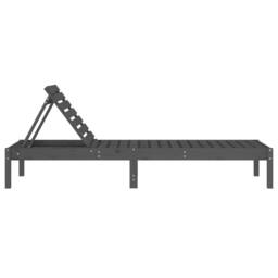 Berkfield Home Sun Loungers 2 pcs Grey 199.5x60x74 cm Solid Wood Pine - thumbnail 5