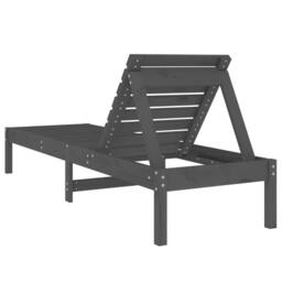 Berkfield Home Sun Loungers 2 pcs Grey 199.5x60x74 cm Solid Wood Pine - thumbnail 6