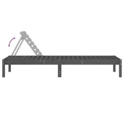 Berkfield Home Sun Loungers 2 pcs Grey 199.5x60x74 cm Solid Wood Pine - thumbnail 7