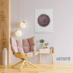 "Artery8 Sea Urchin Marine Life Illustration Albert I Canvas Wall Art Print in White - Size: W12"" x H16""" - thumbnail 3