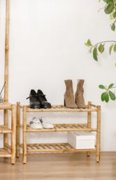 Nordlys Shoe Rack Entry Furniture 3 Shelves in Bamboo in Brown - thumbnail 3