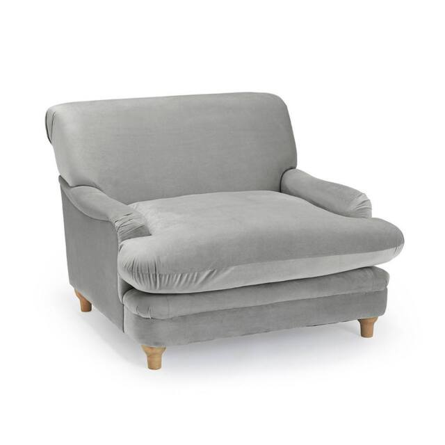Lemon Pavilion Furniture Plumpton Indoor Chair - Velvet - L109 x W106 x H84 cm - Grey - image 1