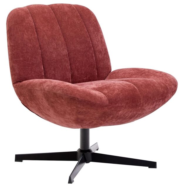 Nordlys Swivel Scandinavian Design Armchair in Red - image 1