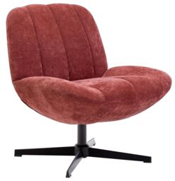 Nordlys Swivel Scandinavian Design Armchair in Red