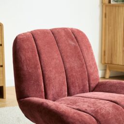 Nordlys Swivel Scandinavian Design Armchair in Red - thumbnail 4