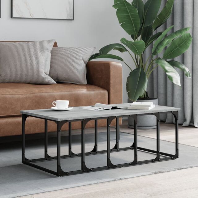 Berkfield Home Coffee Table Grey Sonoma 100x50x35.5 cm Engineered Wood - image 1