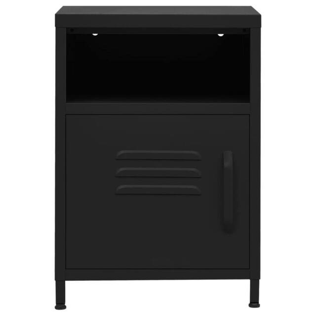 Berkfield Home Nightstands 2 pcs Black 35x35x51 cm Steel - Size: 35 x 35 x 51 cm - image 1