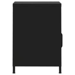 Berkfield Home Nightstands 2 pcs Black 35x35x51 cm Steel - Size: 35 x 35 x 51 cm - thumbnail 4