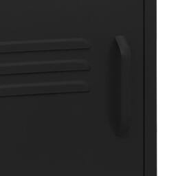 Berkfield Home Nightstands 2 pcs Black 35x35x51 cm Steel - Size: 35 x 35 x 51 cm - thumbnail 8