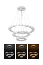 Living and Home Modern LED Pendant Light Chandelier in Silver - thumbnail 4