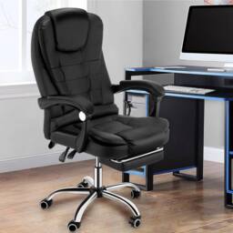 EONLION Office Chair Gaming PC Computer Executive Swivel in Black - Size: 100 cm - thumbnail 5