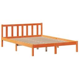 Berkfield Home Bookcase Bed without Mattress Wax Brown 140x200 cm Solid Wood Pine - thumbnail 5