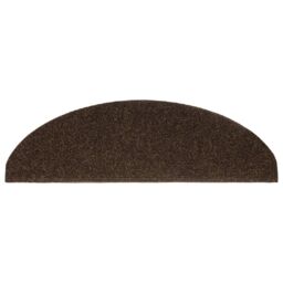 Berkfield Home Self-adhesive Stair Mats 10 pcs Brown 65x21x4 cm Needle Punch - Size: Medium - thumbnail 5