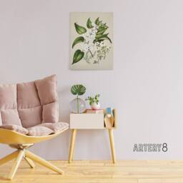 "Artery8 Hibiscus & Saltmarsh Ribbonwood Flowers Featon Canvas Wall Art Print in Beige - Size: W12"" x H16""" - thumbnail 3