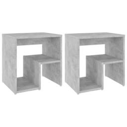 Berkfield Home Durable Bed Cabinets 2 pcs Concrete Grey 40x30x40 cm Engineered Wood - Size: 40 x 30 x 40 cm - thumbnail 3