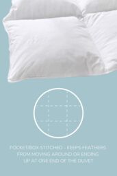 HomeSpace Direct Duck Feather & Down Duvet Quilt Hotel Quality 13.5 tog Winter in White - Size: Super King - thumbnail 3