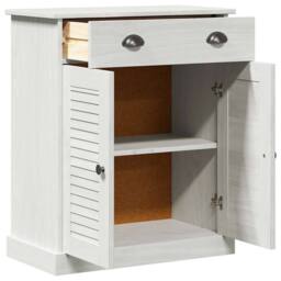 Berkfield Home Bathroom Cabinet White 68 x 34 x 80 cm Solid pine wood - thumbnail 5