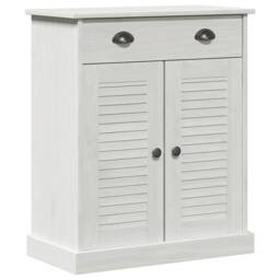 Berkfield Home Bathroom Cabinet White 68 x 34 x 80 cm Solid pine wood - thumbnail 1