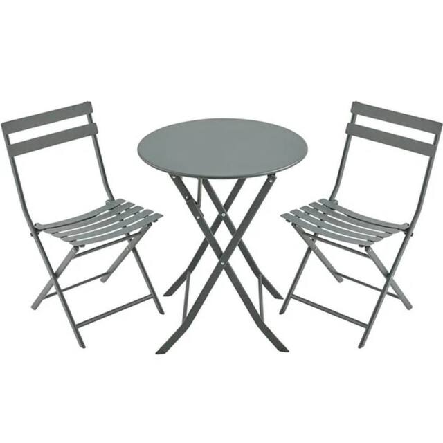 Kelvenix 3-Piece Outdoor Bistro Set Gray in Grey - Size: 0.6m2 - image 1