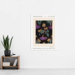 "Artery8 Tree Vibrant Pochoir Pattern Vintage Wall Art Print Eugene Seguy - Size: W12"" x H16""" - thumbnail 4