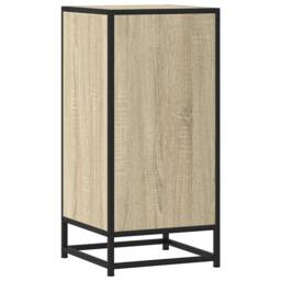 Berkfield Home Sideboard Sonoma Oak 35.5x35x76 cm Engineered Wood & Metal in Light Oak - thumbnail 7