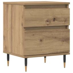 Berkfield Home Modern Bedside Cabinet Artisan Oak 40x35x50 cm Engineered Wood in Brown - Size: 40 x 35 x 50 cm - thumbnail 3