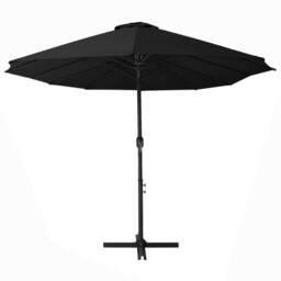 Berkfield Home Outdoor Parasol with Aluminium Pole 460x270 cm Black