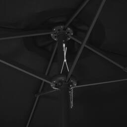 Berkfield Home Outdoor Parasol with Aluminium Pole 460x270 cm Black - thumbnail 5
