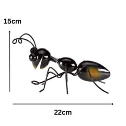 Marco Paul 15cm Black Metal Ant Wall Art for Garden - thumbnail 2