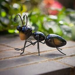 Marco Paul 15cm Black Metal Ant Wall Art for Garden