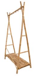 Nordlys Solid Bamboo Entryway Coat Rack in Brown - thumbnail 3