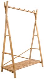 Nordlys Solid Bamboo Entryway Coat Rack in Brown - thumbnail 6
