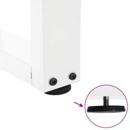 Berkfield Home Dining Table Legs V-Shape 3 pcs White 70x(72-73.3) cm Steel - thumbnail 9