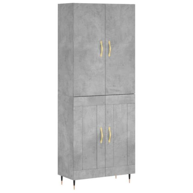 Berkfield Home Highboard Concrete Grey 69.5x34x180 cm Engineered Wood - image 1